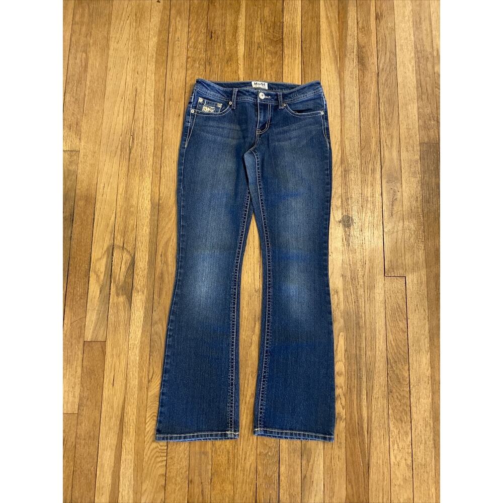 Mudd Bootcut Blue Jeans 30X31 Size 7 Juniors W/ Sequins Sparkly Pockets